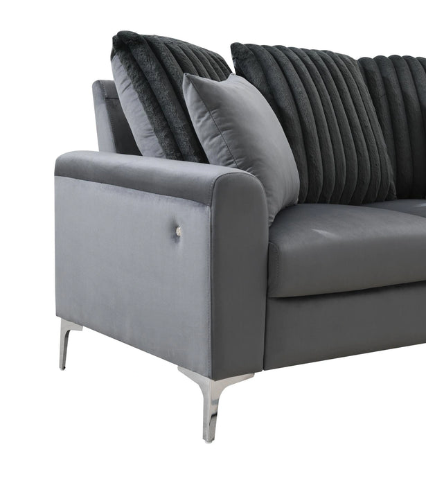 Gray Led 2 Pc Sectional