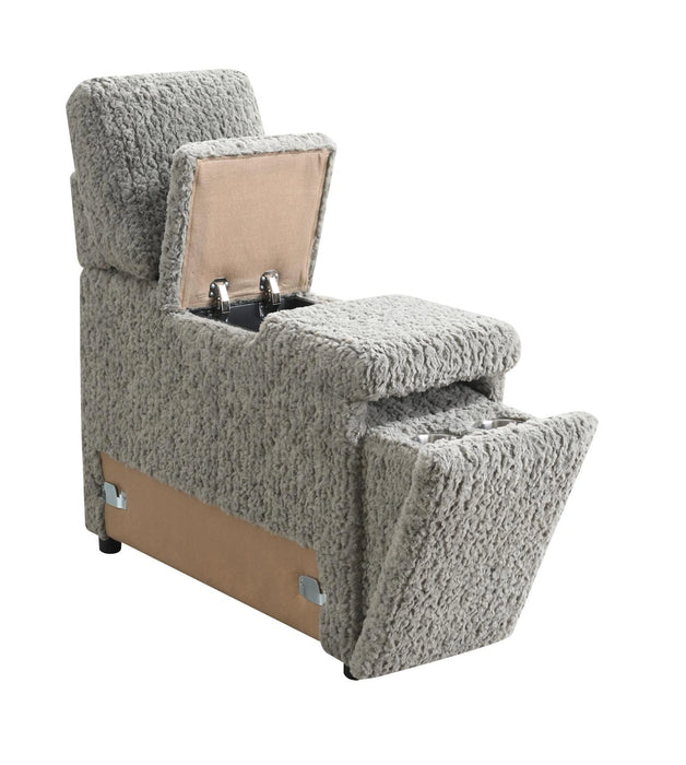Gray Corduroy Loveseat