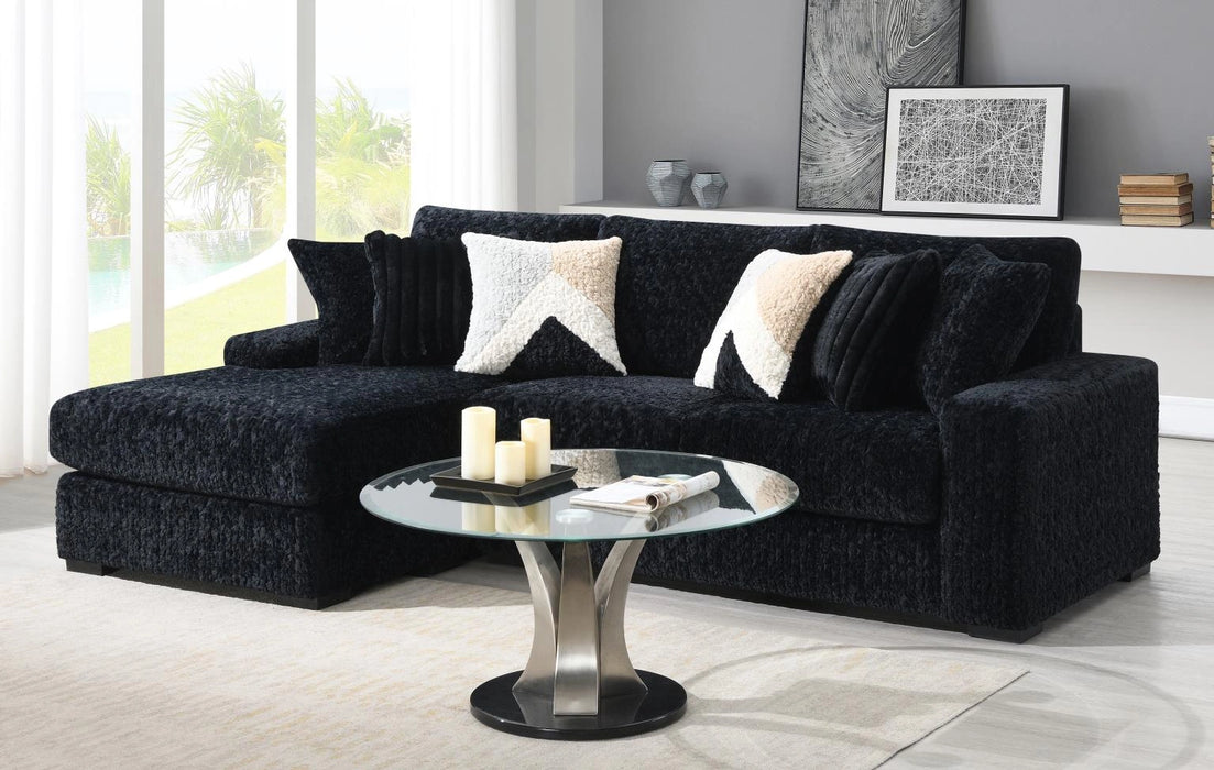 Black Corduroy Loveseat