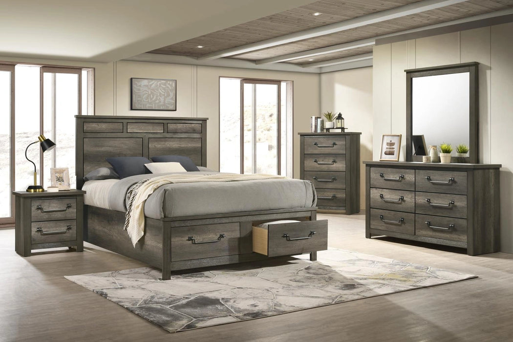 B271 Bed-Dresser-Mirror