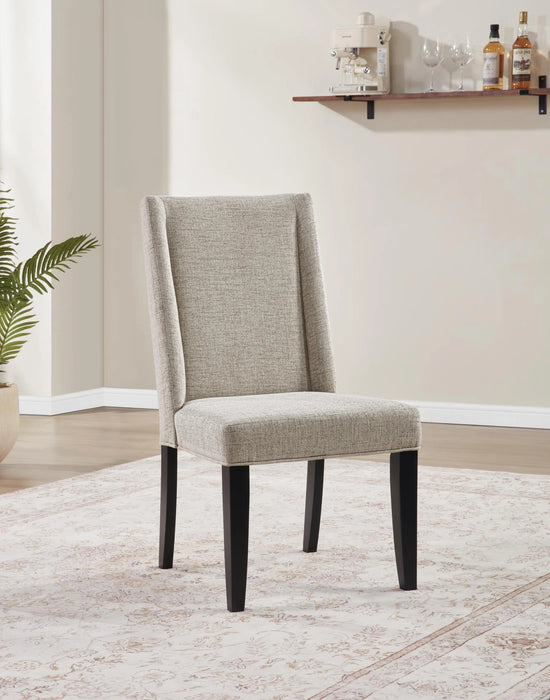 Black/Vory White Dining Uph Side Chair