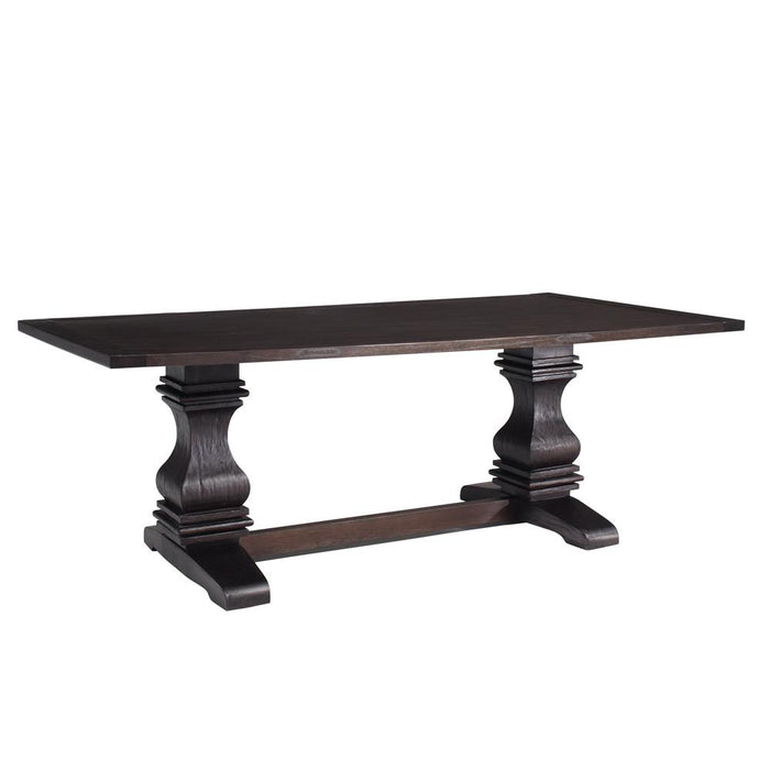 Parkins Double Pedestals Dining Table Rustic Espresso image