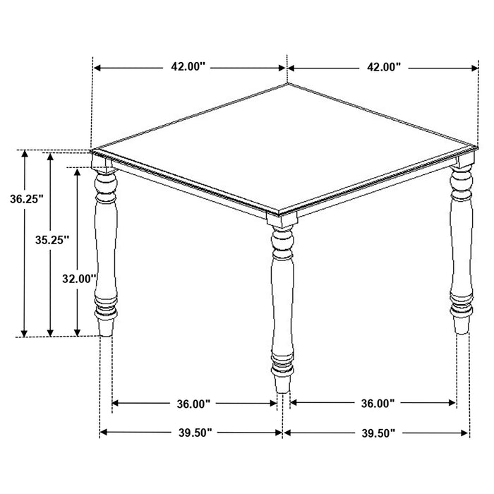 Wiley 5 Pc Counter Height Dining Set