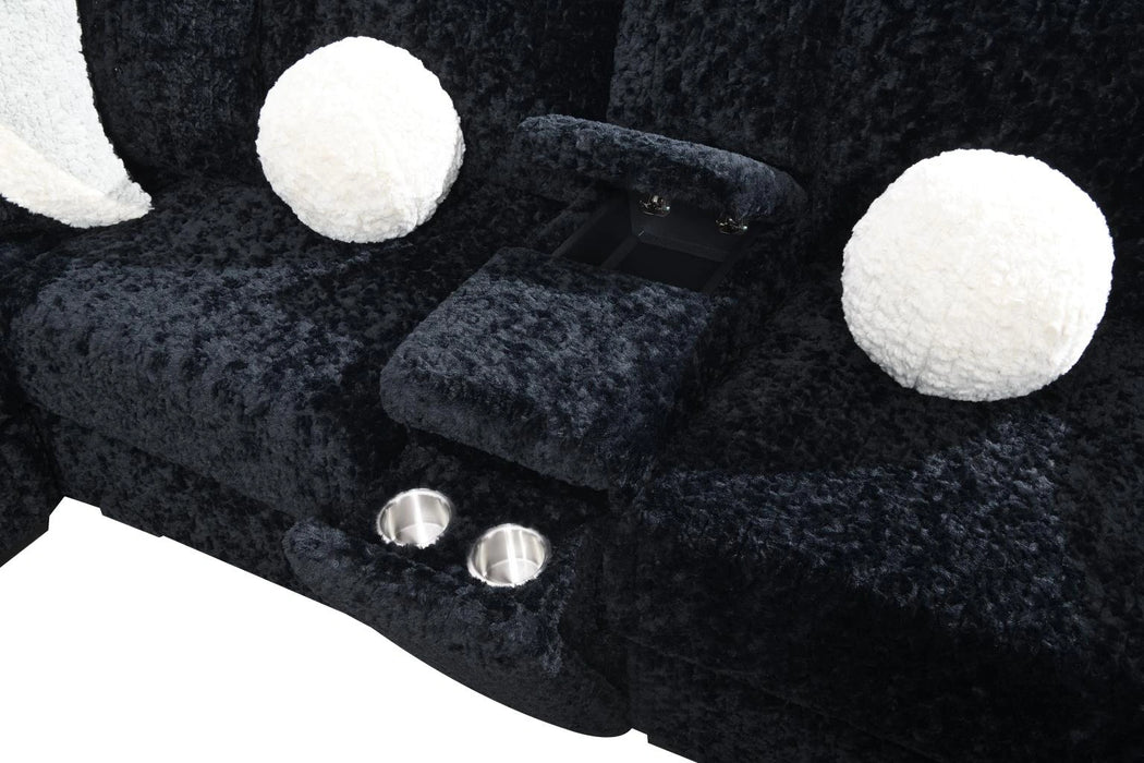 Black Corduroy Loveseat