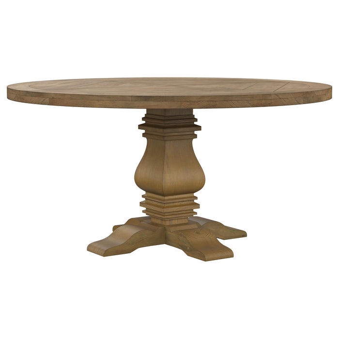 Florence 5-piece Round Dining Table Set Rustic Honey