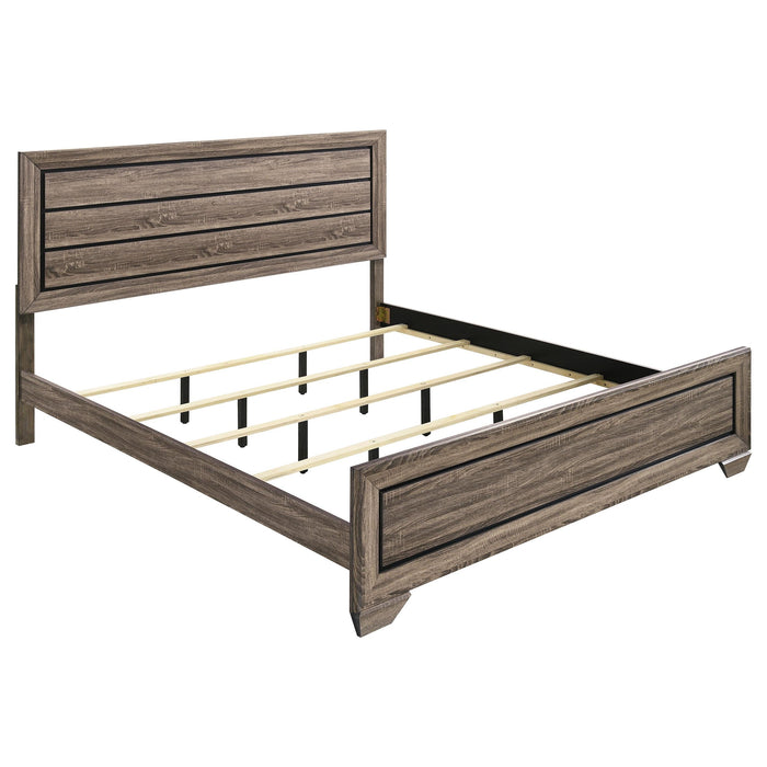 Kauffman California King, E.king, & Queen Panel Bed Washed Taupe - Furniture Citi (Multi Location - MI)