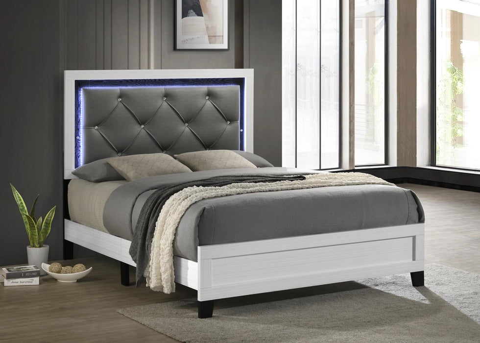 White Led Full Bed