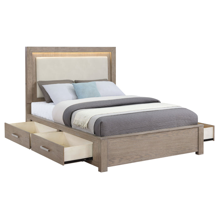 Kenora Panel Platform Storage Bed with LED Lighting