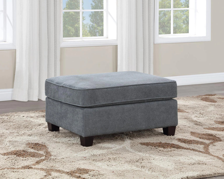 U279 Gray Fabric 5 Pc Sectional 2 Armless Chairs