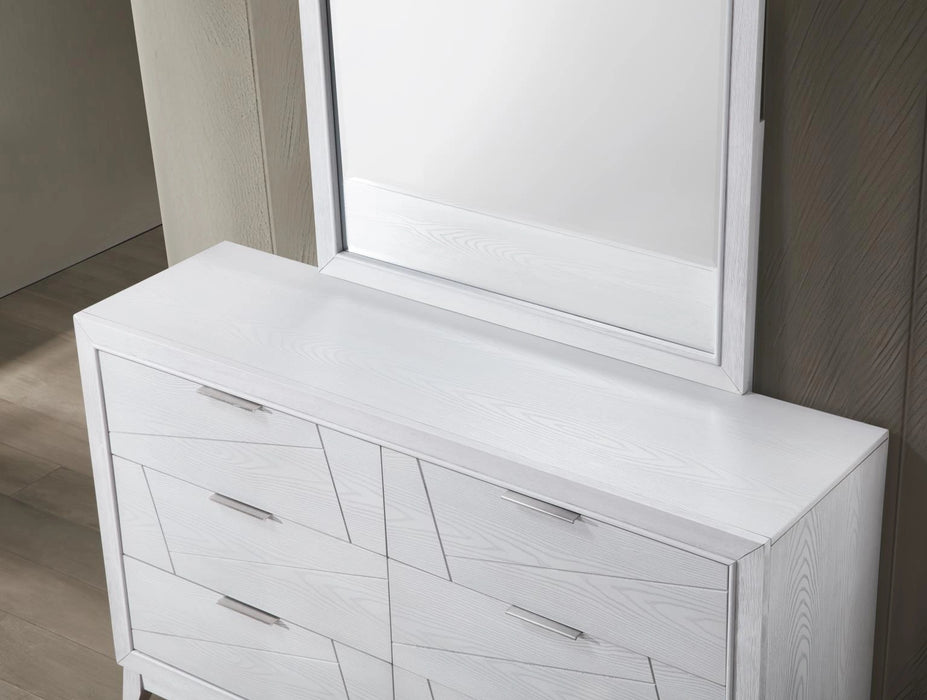 Led King Bed Antique White