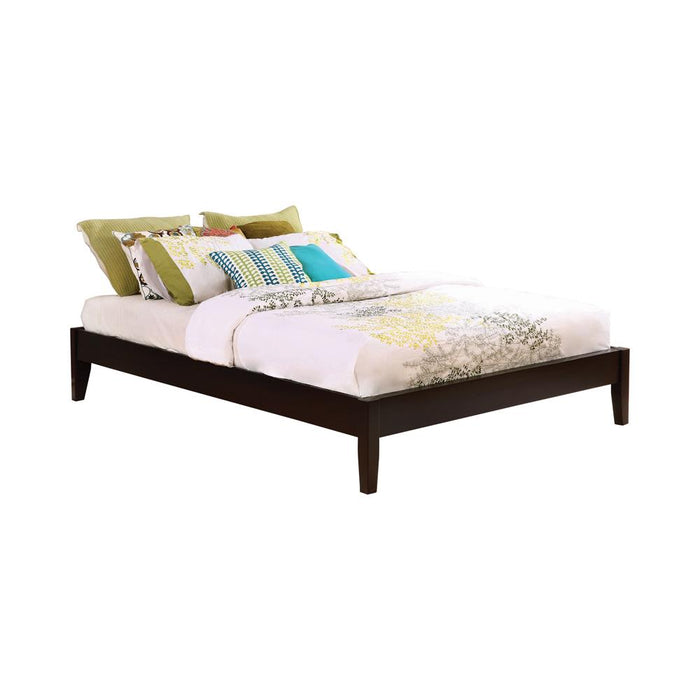 Hounslow California King, E.King, & Queen Universal Platform Bed Cappuccino - Furniture Citi (Multi Location - MI)