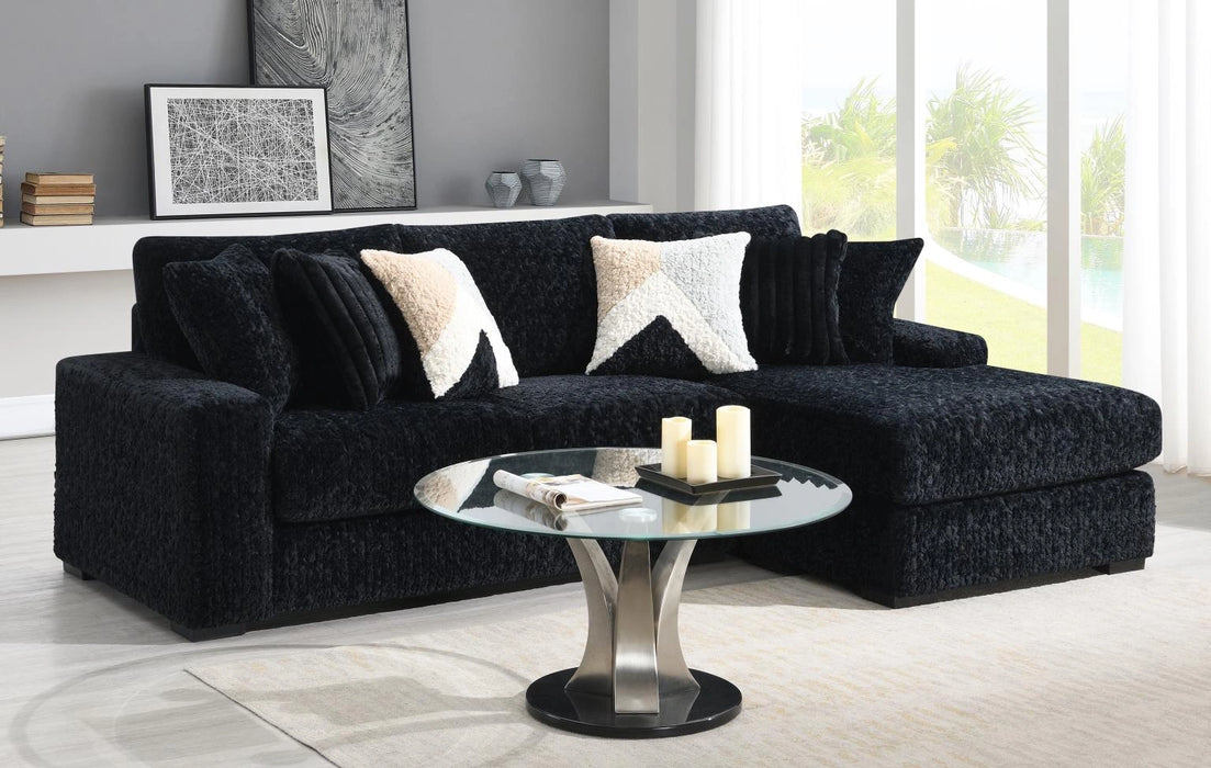 Black Corduroy Loveseat