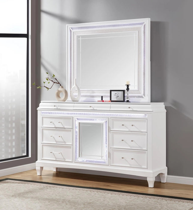 White Led Dresser