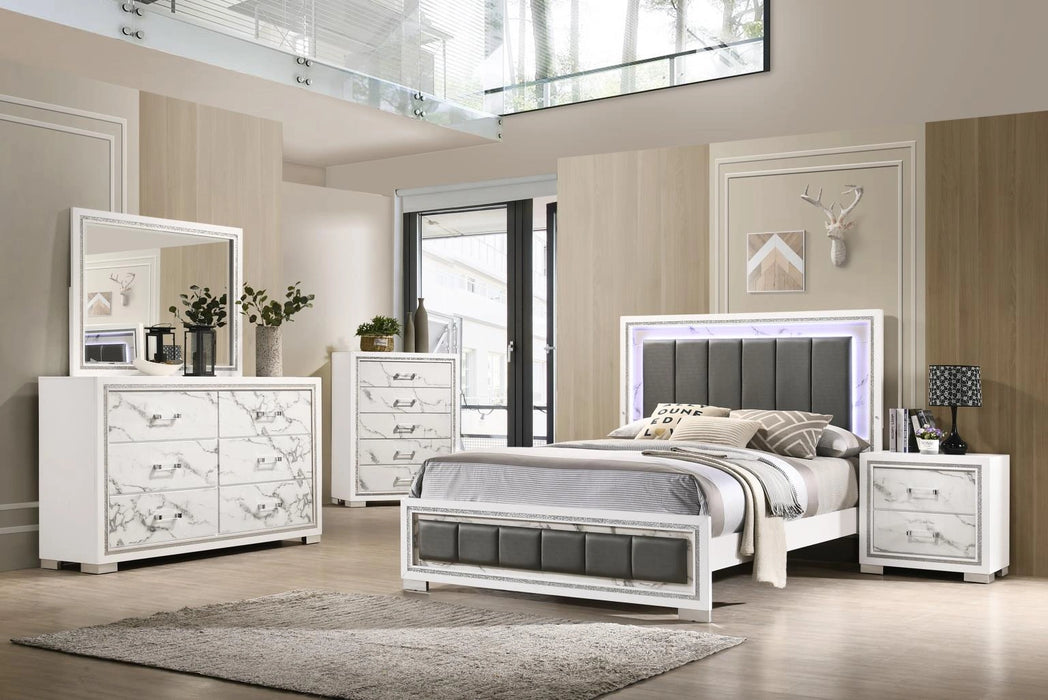 B305 King Bed-Dresser-Mirror