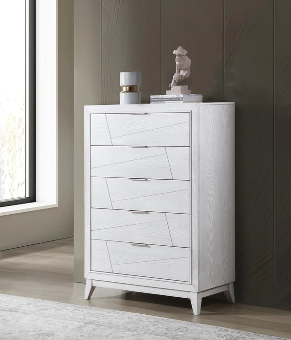 Led King Bed Antique White