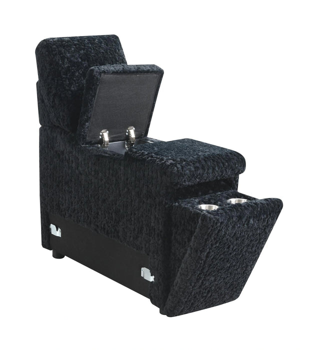 Black Corduroy Loveseat