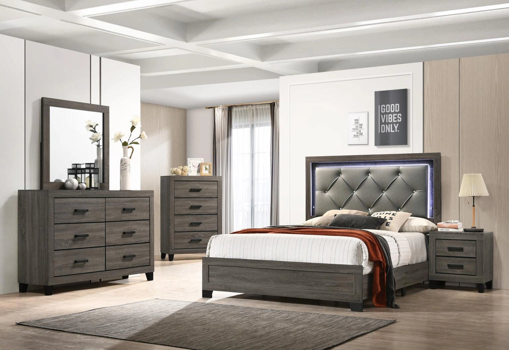 B376 Bed Frame-Dresser-Mirror-Chest-Nightstand