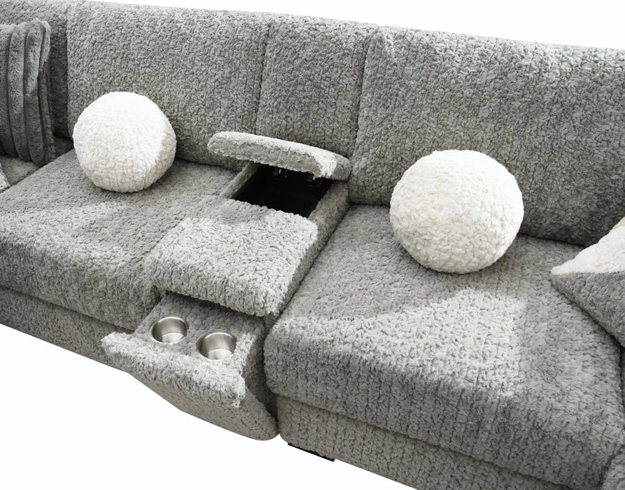 Gray Corduroy Console
