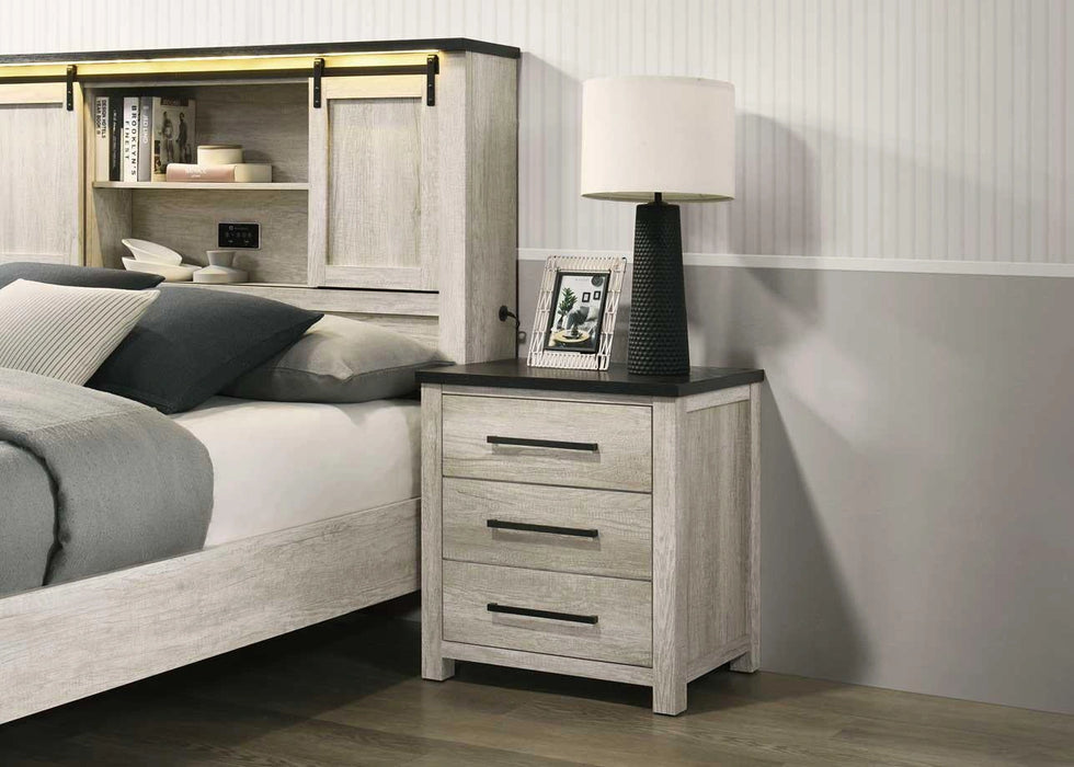 B263 Antique White Night Stand