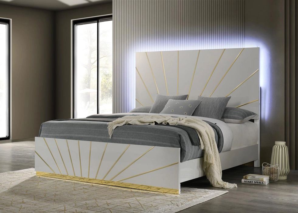 White/Gold Line Dresser
