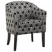 Jansen Hexagon Patterned Accent Chair Grey and Black image