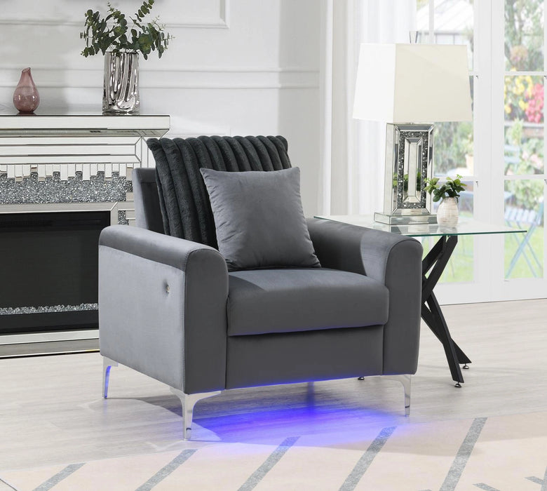 Gray Led Sofa