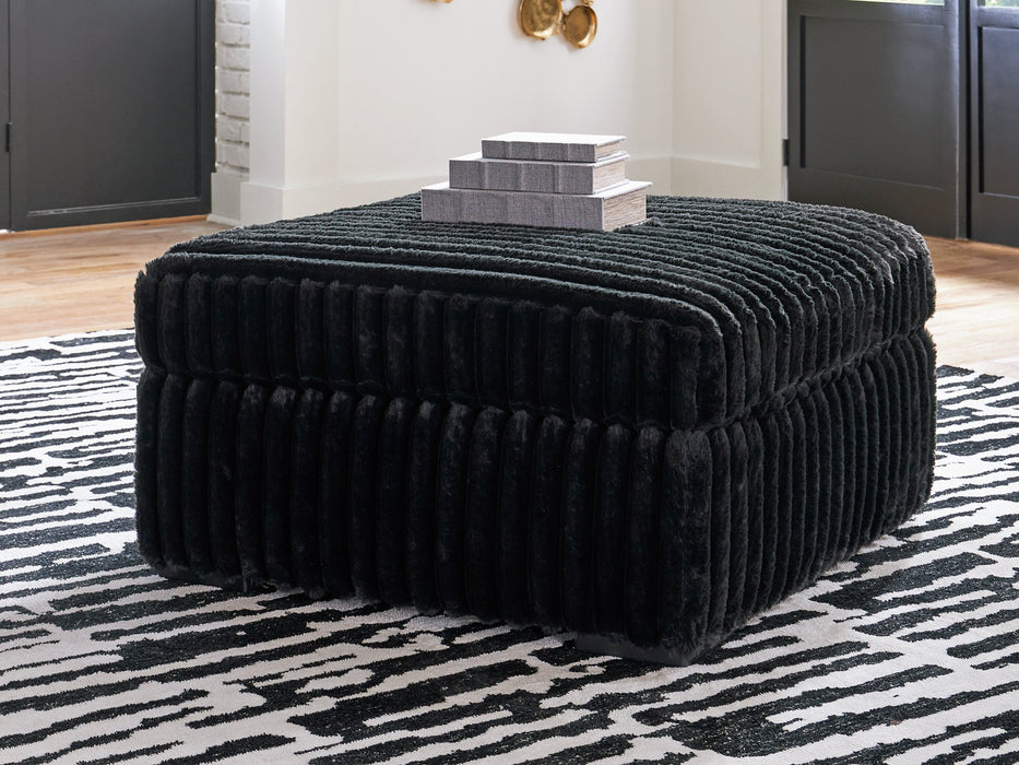 Midnight-Madness Oversized Accent Ottoman - Furniture Citi (Multi Location - MI)