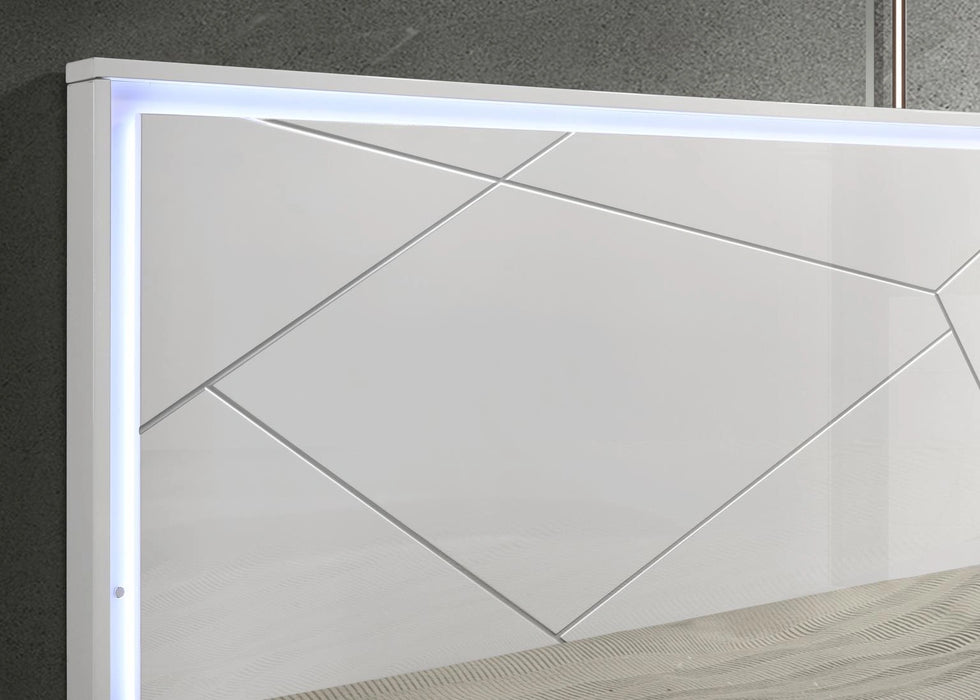 White/Gray Line Night Stand