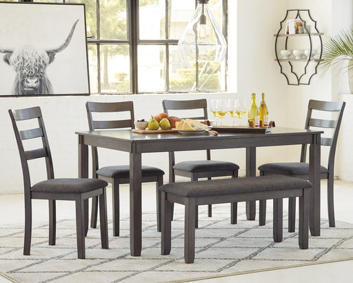 Bridson Dining Table and Chairs with Bench (Set of 6) - Furniture Citi (Multi Location - MI)