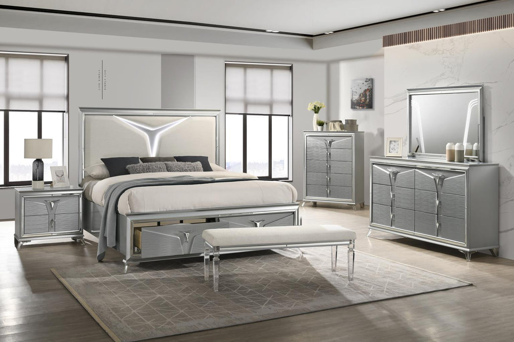 B024 Bed Frame-Dresser-Mirror