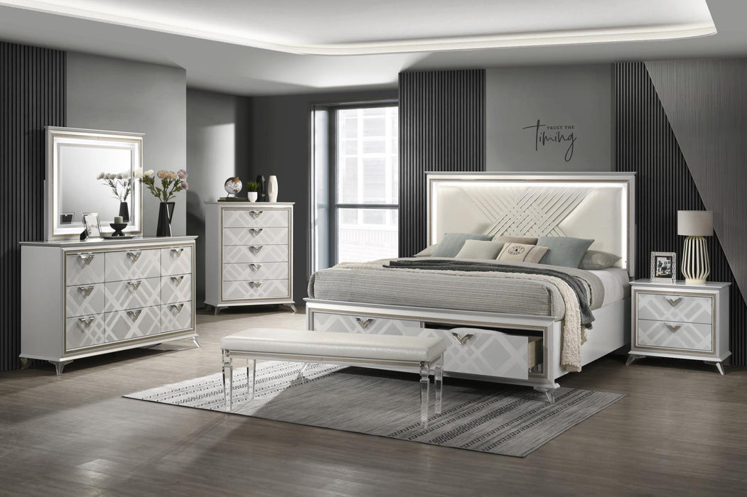 B026 Bed Frame-Dresser-Mirror-Chest-Nightstand