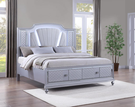 B048 Silver Led Bed - Furniture Citi (Multi Location - MI)