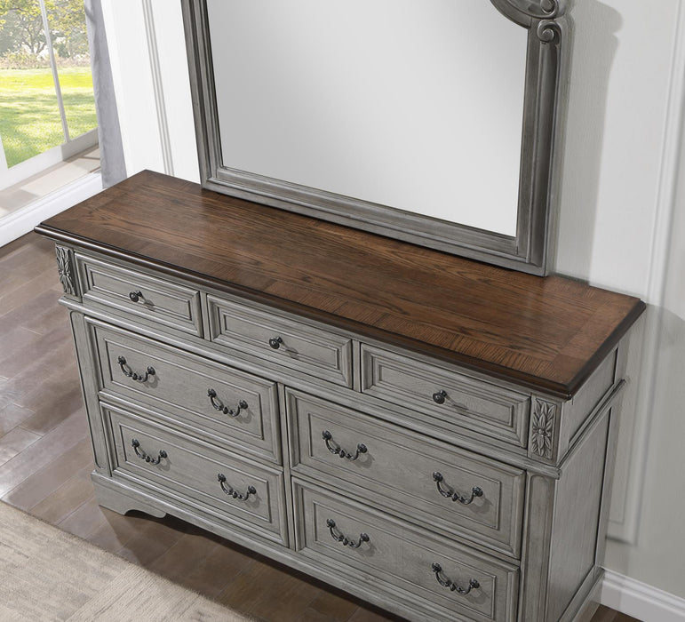 B112 Gray Rustic Mirror