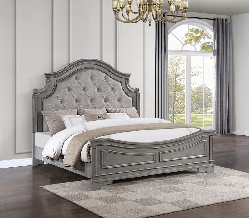 B112 Gray Rustic Bed