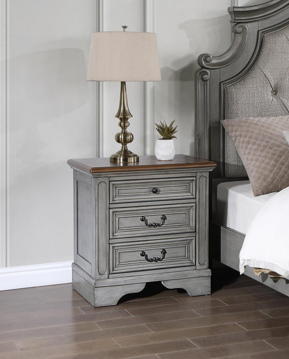 B112 Gray Rustic Nightstand