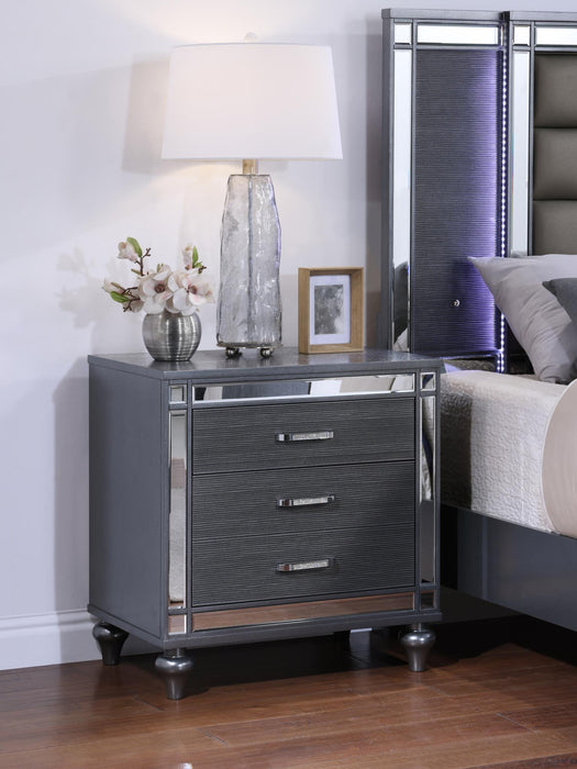 B223 Charcoal Gloss Nightstand
