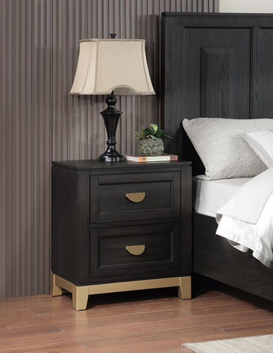 B236 Black-Gold Night Stand