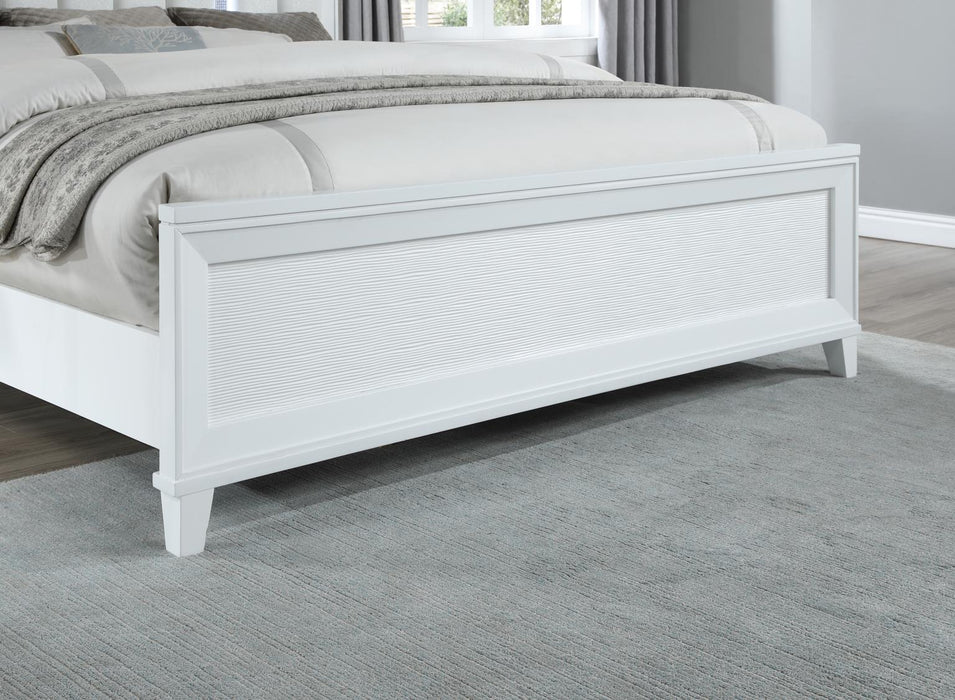 White Led Queen Bed