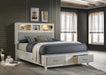 B261 Light Beige-Dove Gray Bed With Speaker-Led - Furniture Citi (Multi Location - MI)