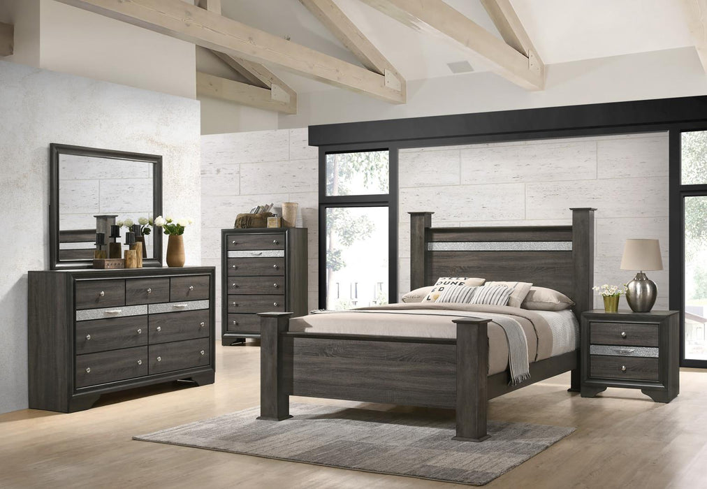 B341 King Bed-Dresser-Mirror