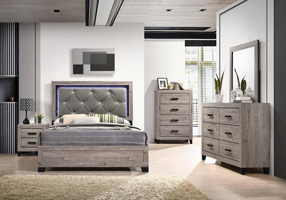 B377 Bed Frame-Dresser-Mirror-Chest-Nightstand - Furniture Citi (Multi Location - MI)