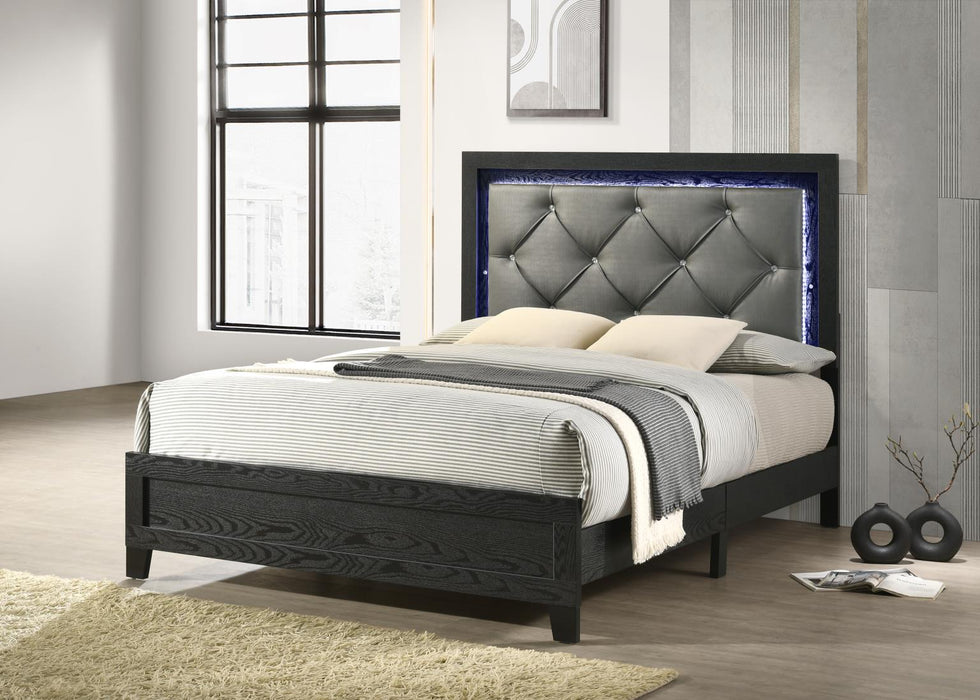 Black Led Twin Bed