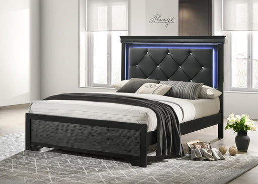 B395 Black Led Bed Frame - Furniture Citi (Multi Location - MI)