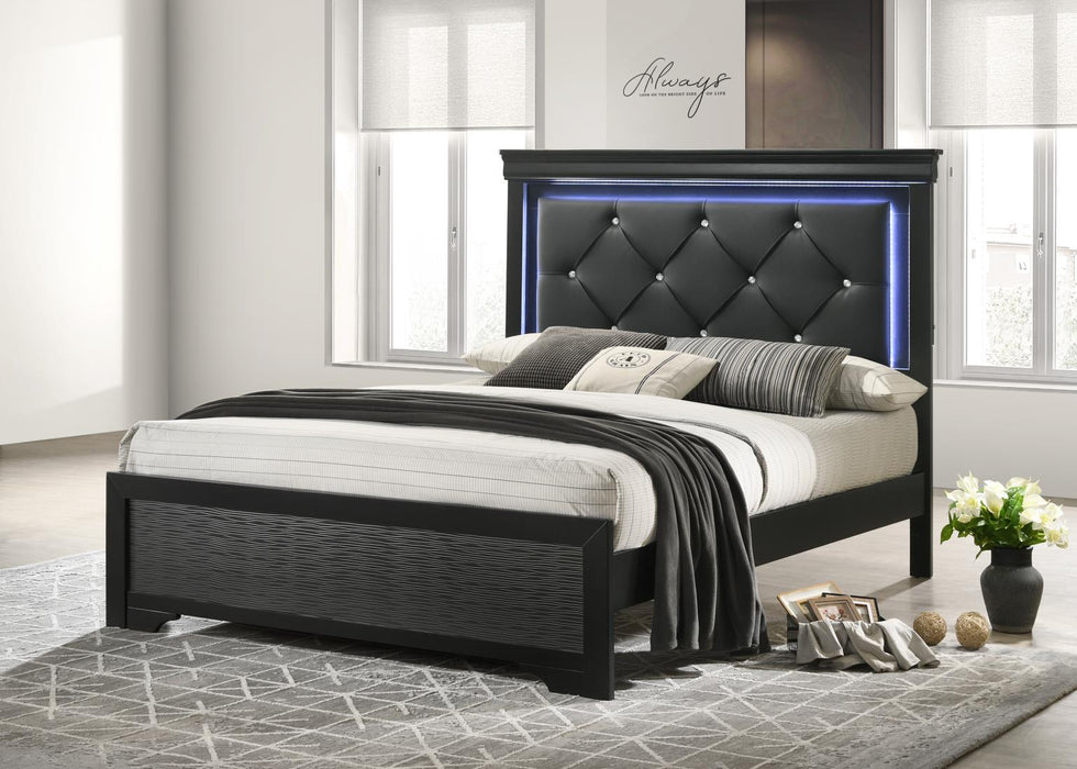 B395 Black Led Bed Frame