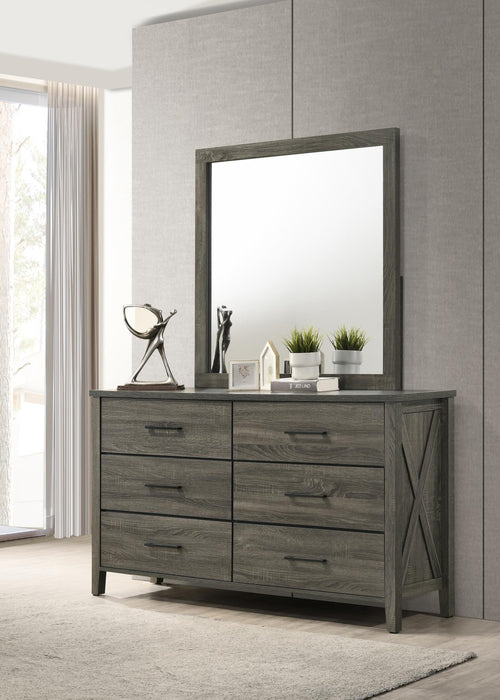 B522 Rustic Gray Mirror