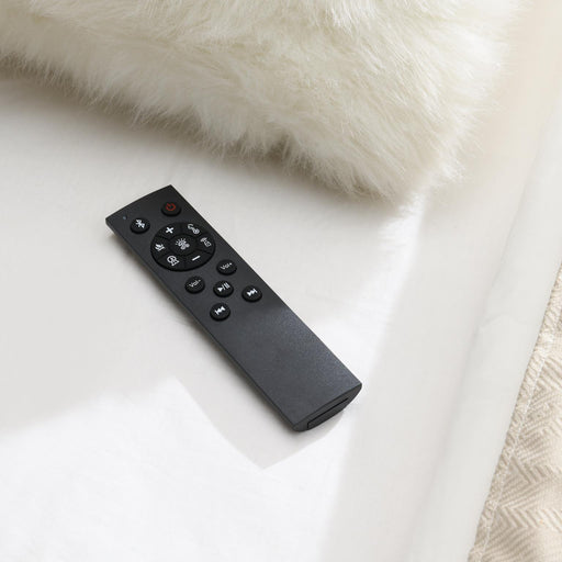 B543 Black Velvet Bed With Fireplace-Bluetooth Speaker-Usb - Furniture Citi (Multi Location - MI)