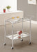 Shadix 2-tier Serving Cart with Glass Top Chrome and Clear - Furniture Citi (Multi Location - MI)
