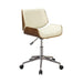 Addington Adjustable Height Office Chair Ecru and Chrome - Furniture Citi (Multi Location - MI)