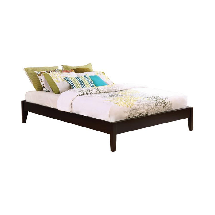 Hounslow California King, E.King, & Queen Universal Platform Bed Cappuccino - Furniture Citi (Multi Location - MI)