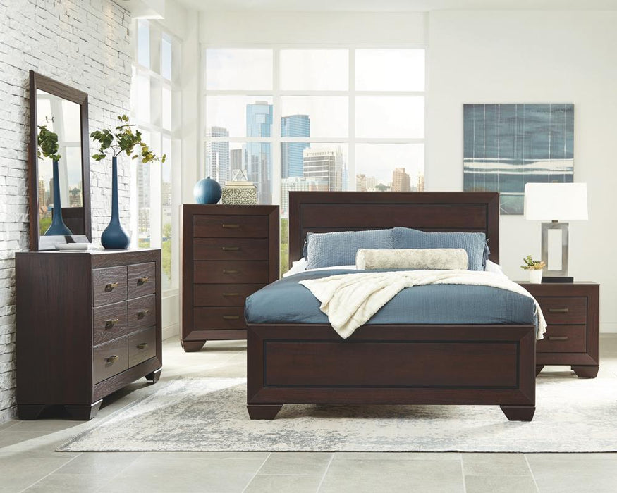 Kauffman California King, Eastren King, & Queen Panel Bed Dark Cocoa - Furniture Citi (Multi Location - MI)